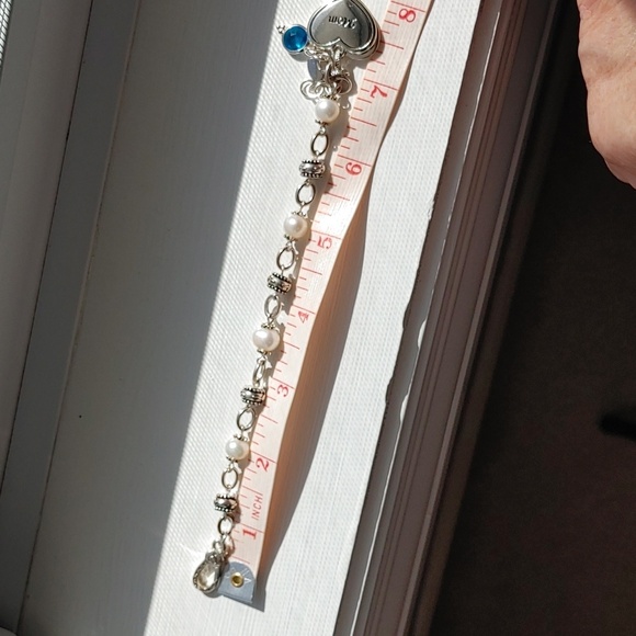 🇨🇦3 For $20🇨🇦Pretty Silver Tone Mom Heart Charm Bracelet - Picture 6 of 9